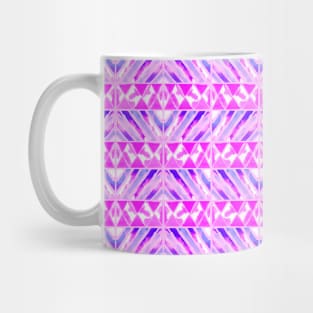 Pink and Purple Geometric Diamonds Pattern Mug
